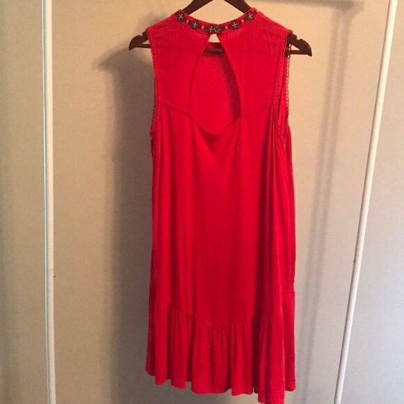 xhilaration Red Embroidered Open Back Dress - XL - Picture 6 of 8